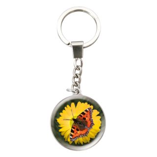 Obrázek z Klíčenka kulatá 3,2cm - motýl (24) 